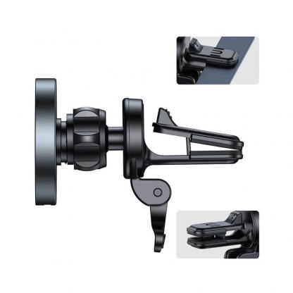Поставка за радиаторa на кола с безжично зареждане за iPhone с Magsafe - Tech-Protect MagMat MagSafe Vent Car Mount 15W (черен) 6