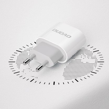 Захранване за ел. мрежа 20W с USB-C изход и технология за бързо зареждане - Dudao Fast Wall Charger USB-C 20W PD (бял) 5