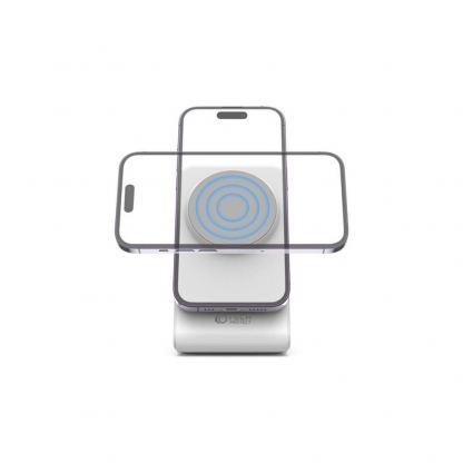 Поставка (пад) за безжично зареждане за iPhone с Magsafe и Apple AirPods - Tech-Protect Wireless Magnetic Magsafe Charger QI15W-A23 (бял) 4