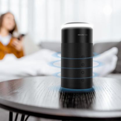 Безжичен спийкър с двойна поставка (пад) за безжично зареждане за iPhone с Magsafe и AirPods - AmazingThing Explorer Pro Mag 4-in-1 Charging Stand With Bluetooth Speaker (черен) 8