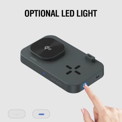 Двойна поставка (пад) за безжично зареждане за iPhone с MagSafe, Apple Watch, AirPods Pro и Qi съвместими мобилни устройства - 4smarts Qi2 Charging Station Trident (черен) 4