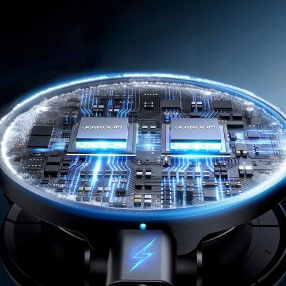 Поставка за таблото на кола с безжично зареждане за iPhone с Magsafe - Joyroom Foldable MagSafe Cockpit Dashboard Car Mount 15W (черен) 4