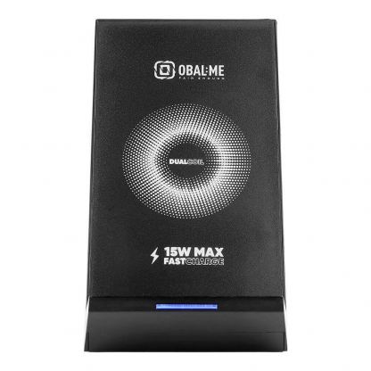 Поставка (пад) за безжично зареждане на Qi съвместими устройства (черен)  - OBALME StandCharger Wireless Charging Stand 15W 2