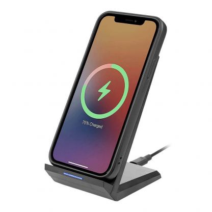 Поставка (пад) за безжично зареждане на Qi съвместими устройства (черен)  - OBALME StandCharger Wireless Charging Stand 15W 6