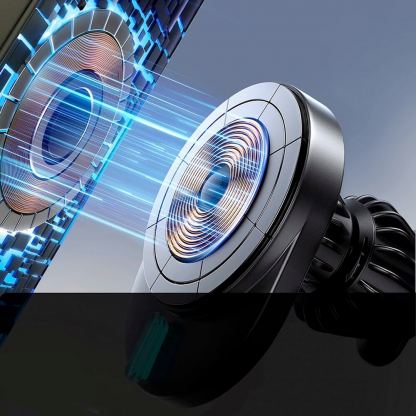 Поставка за радиаторa на кола с безжично зареждане за iPhone с Magsafe - Joyroom Magnetic Wireless Air Vent Car Mount 15W (черен) 6