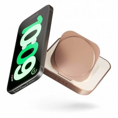 Поставка (пад) за безжично зареждане за iPhone с Magsafe (мед)  - Zens Aluminium Nightstand Wireless Charger 15W Qi ZESC16W 2
