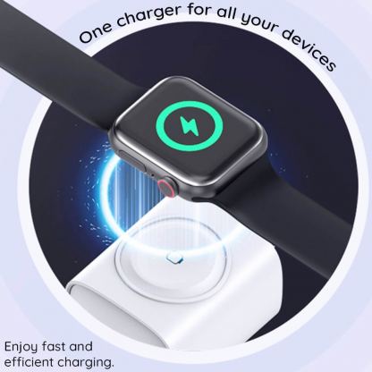 Захранване за ел. мрежа с USB-A и USB-C изходи и зареждане на Apple Watch - Havit 2in1 Apple Watch Fast Wall Charger 22W (черен) 5