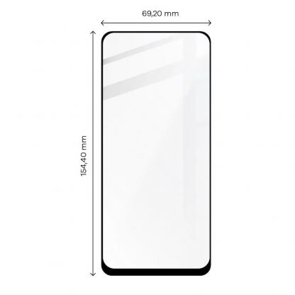 Стъклено защитно покритие за дисплея на Xiaomi Redmi Note 12S - Bizon Glass Edge 2 Full Cover Tempered Glass (черен-прозрачен) 2