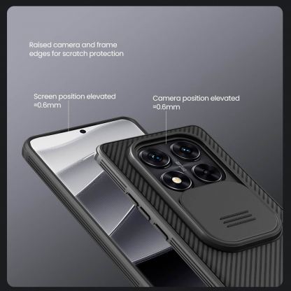 Хибриден удароустойчив кейс за Xiaomi Redmi Note 14 Pro Plus 5G - Nillkin Super Frosted Shield Pro Case (черен)  5