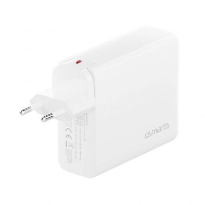 Захранване за ел. мрежа за лаптопи, смартфони и таблети с 4xUSB-C изходи с технология за бързо зареждане - 4Smarts GaN Charger Flex Pro 200W Travel Edition (бял) 3