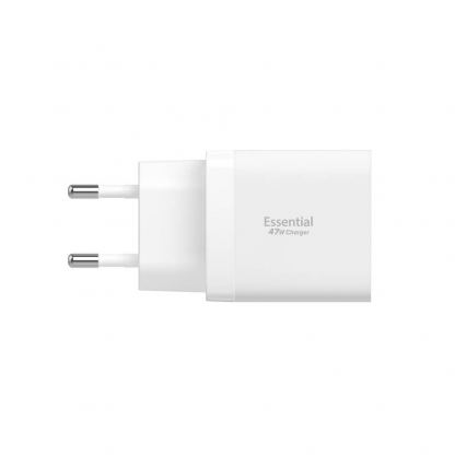 Захранване за ел. мрежа с 2xUSB-C PD изходи с технология за бързо зареждане (бял)  - Spigen ArcStation Essential Dual USB-C Wall Charger 47W (white) 3