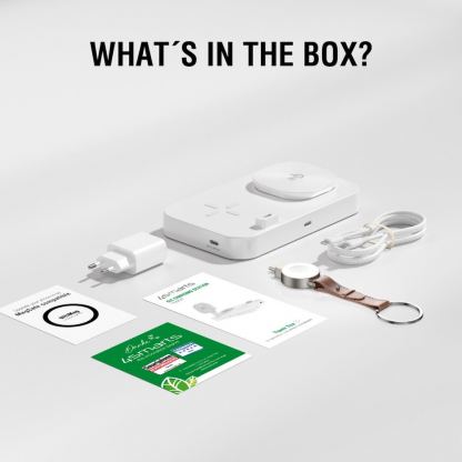 Тройна поставка (пад) за безжично зареждане за iPhone с MagSafe, Apple Watch, AirPods Pro и Qi съвместими мобилни устройства - 4smarts Qi2 Charging Station Trident With Apple Watch Charger (бял) 9