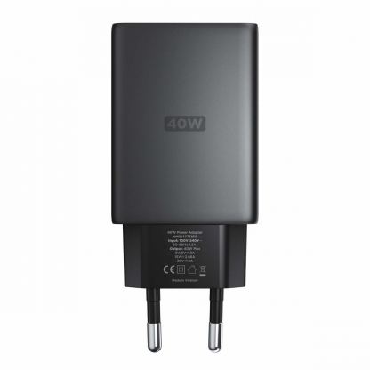 Захранване за ел. мрежа с USB-C изход с технология за бързо зареждане - Nomad 40W USB-C GaN Slim Wall Charger (черен) 4