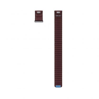 Оригинална текстилна каишка за Samsung Galaxy Watch, Huawei Watch, Xiaomi, Garmin и други часовници с 20мм захват - Samsung One Click Fabric Sport Strap 20mm S/M ET-SVL30SEE (бордо) 3