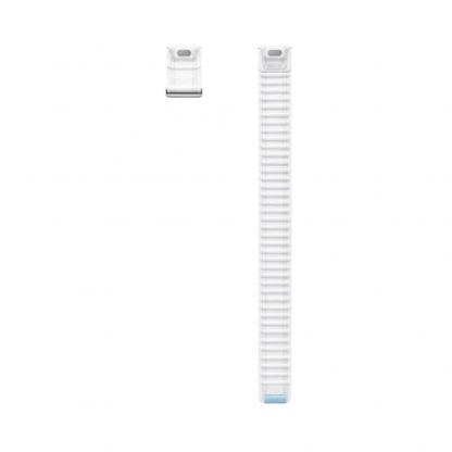Оригинална текстилна каишка за Samsung Galaxy Watch, Huawei Watch, Xiaomi, Garmin и други часовници с 20мм захват - Samsung One Click Fabric Sport Strap 20mm M/L ET-SVL31LWE (бял) 3