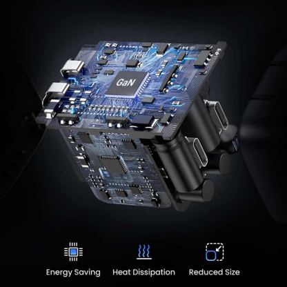 Захранване за ел. мрежа с USB-C изход с технология за бързо зареждане (бял)  - Ugreen USB-C GaN Fast Wall Charger 20W 3