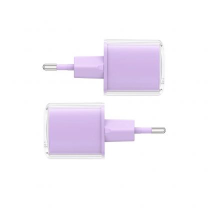 Захранване за ел. мрежа с USB-C изход с технология за бързо зареждане - Acefast PD GaN USB-C Wall Charger 30W (лилав) 2