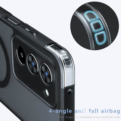 Хибриден удароустойчив кейс за Xiaomi Redmi 15 4G, Redmi 15 5G - Techsuit PureFrost MagSafe Hybrid Case (черен-мат) 3