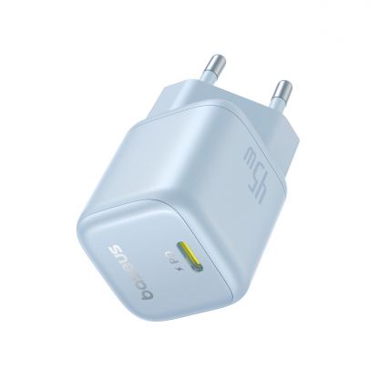 Захранване за ел. мрежа с USB-C изход с технология за бързо зареждане - Baseus PicoGo GaN Fast Wall Charger 45W (P10176800313-00) (син) 2
