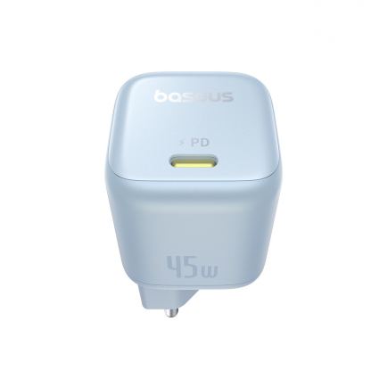 Захранване за ел. мрежа с USB-C изход с технология за бързо зареждане - Baseus PicoGo GaN Fast Wall Charger 45W (P10176800313-00) (син) 3