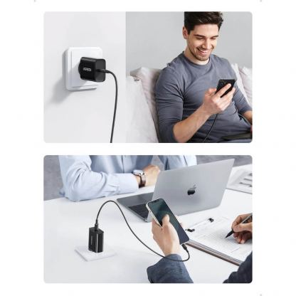 Захранване за ел. мрежа 20W с USB-C изход и технология за бързо зареждане - Ugreen Wall Charger USB-C 20W PD (черен) 8