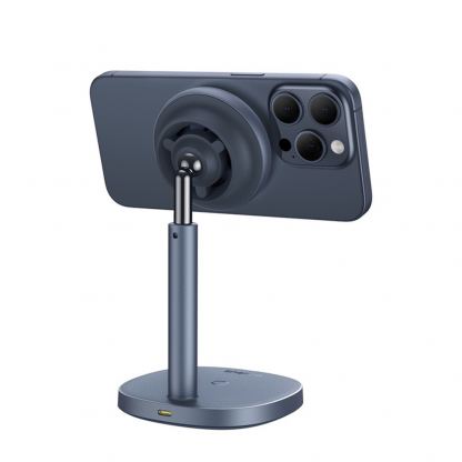 Двойна поставка (пад) за безжично зареждане за iPhone с Magsafe и AirPods - Baseus Orbit 2 Pro 2-in-1 Foldable Qi2 Magnetic Wireless Charging Stand 20W (P10273500813-00) (тъмносив) 6