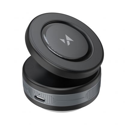 Магнитна поставка за таблото или стъклото на кола с безжично зареждане за iPhone с MagSafe - Wozinsky WUSQ-01 Magnetic Car Phone Mount 15W (черен) 2