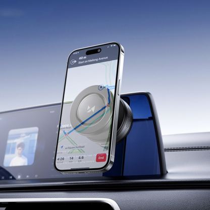 Магнитна поставка за таблото или стъклото на кола с безжично зареждане за iPhone с MagSafe - Wozinsky WUSQ-01 Magnetic Car Phone Mount 15W (черен) 5