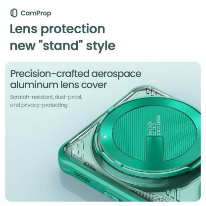 Хибриден удароустойчив кейс с вградена поставка и MagSafe за Xiaomi 15 Ultra - Nillkin Iceblade Prop Magnetic Hard Case (черен-прозрачен) 6