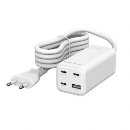 Захранване за ел. мрежа за лаптопи, смартфони и таблети с USB и 3xUSB-C изходи с технология за бързо зареждане - Mobile Origin PW18 GaN Compact MultiHub Wall Charger Wall 100W (бял) 2