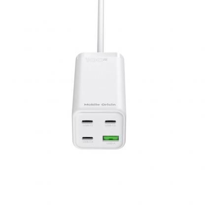 Захранване за ел. мрежа за лаптопи, смартфони и таблети с USB и 3xUSB-C изходи с технология за бързо зареждане - Mobile Origin PW18 GaN Compact MultiHub Wall Charger Wall 100W (бял) 6