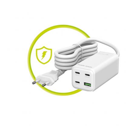Захранване за ел. мрежа за лаптопи, смартфони и таблети с USB и 3xUSB-C изходи с технология за бързо зареждане - Mobile Origin PW18 GaN Compact MultiHub Wall Charger Wall 100W (бял) 16