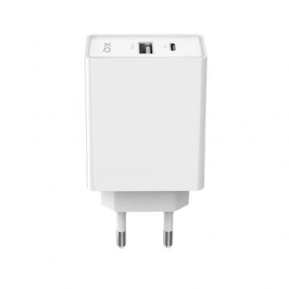 Захранване за ел. мрежа с USB-A и USB-C изходи и технология за бързо зареждане - Freenet Basics Duos Wall Charger 30W PD (бял) 2