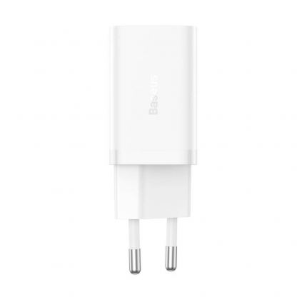 Захранване за ел. мрежа с 2xUSB-C изходи с технология за бързо зареждане - Baseus GaN5 Pro Fast Wall Charger Dual USB-C 40W (бял) 4