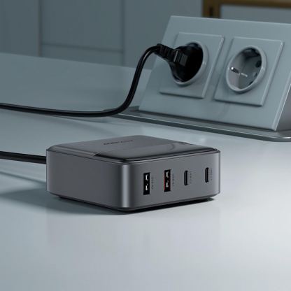 Захранване за ел. мрежа за лаптопи, смартфони и таблети с 2xUSB и 2xUSB-C изходи с технология за бързо зареждане - Acefast Z6 4-Port GaN Desktop Wall Charger 65W (черен) 6
