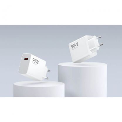 Захранване за ел. мрежа за мобилни устройства с USB-A изход с технология за бързо зареждане - Xiaomi HyperCharge Fast Wall Charger 90W (бял) 2