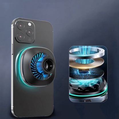 Поставка за радиаторa на кола с безжично зареждане за iPhone с Magsafe - Wozinsky WCT5-6S2Y Magnetic Fast Wireless Vent Car Holder 15W (черен) 4