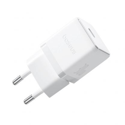 Захранване за ел. мрежа с USB-C изход с технология за бързо зареждане - Baseus Palm USB-C PD Wall Charger 30W (P10111605213-00) (бял) 2