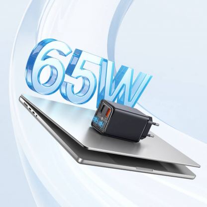 Захранване за ел. мрежа за мобилни устройства с 2xUSB и 2xUSB-C изходи с технология за бързо зареждане - Baseus GaN6 Pro Wall Charger 65W With USB-C Cable (P10162701113-00) (черен) 8