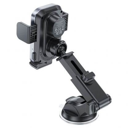 Поставка за таблото или стъклото на кола за смартфони с безжично зареждане за Qi съвместими смартфони - Acefast D53 Wireless Charger Car Dashboard Mount 15W (черен) 5