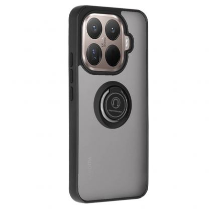 Хибриден удароустойчив кейс с пръстен против изпускане за Xiaomi 15T Pro - Techsuit Glinth Hybrid Case (черен-прозрачен) 2