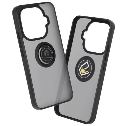 Хибриден удароустойчив кейс с пръстен против изпускане за Xiaomi 15T Pro - Techsuit Glinth Hybrid Case (черен-прозрачен) 3