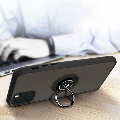 Хибриден удароустойчив кейс с пръстен против изпускане за Xiaomi 15T Pro - Techsuit Glinth Hybrid Case (черен-прозрачен) 5