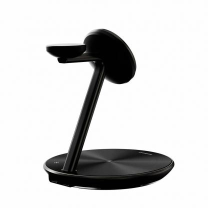 Четворна поставка (пад) за безжично зареждане за iPhone с Magsafe, Apple Watch, AirPods, Qi съвместими устройства - MagEasy PowerStation 5-in-1 Magnetic Wireless Charging Stand Qi2 15W (черен) 3