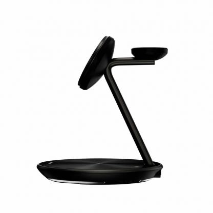 Четворна поставка (пад) за безжично зареждане за iPhone с Magsafe, Apple Watch, AirPods, Qi съвместими устройства - MagEasy PowerStation 5-in-1 Magnetic Wireless Charging Stand Qi2 15W (черен) 4