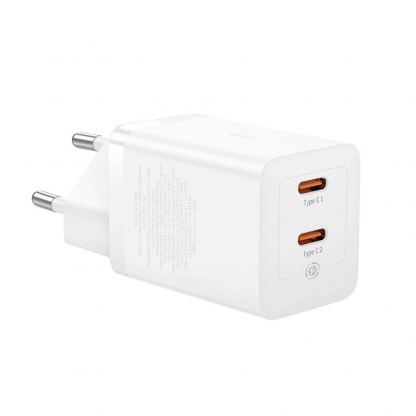  Захранване за ел. мрежа с 2xUSB-C изходи с технология за бързо зареждане - Baseus GaN5 Pro Fast Wall Charger Dual USB-C 40W (P10110804217-Z1) (бял) 4