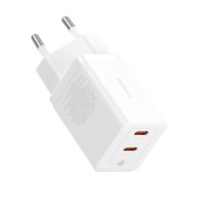  Захранване за ел. мрежа с 2xUSB-C изходи с технология за бързо зареждане - Baseus GaN5 Pro Fast Wall Charger Dual USB-C 40W (P10110804217-Z1) (бял) 5