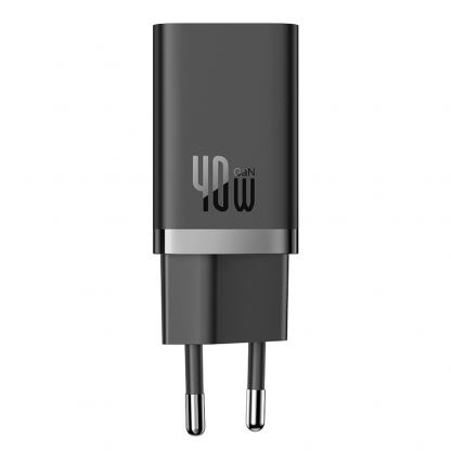  Захранване за ел. мрежа с 2xUSB-C изходи с технология за бързо зареждане - Baseus GaN5 Pro Fast Wall Charger Dual USB-C 40W (P10110804117-Z1 (черен) 2