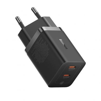 Захранване за ел. мрежа с 2xUSB-C изходи с технология за бързо зареждане - Baseus GaN5 Pro Fast Wall Charger Dual USB-C 40W (P10110804117-Z1 (черен) 5