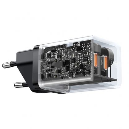  Захранване за ел. мрежа с 2xUSB-C изходи с технология за бързо зареждане - Baseus GaN5 Pro Fast Wall Charger Dual USB-C 40W (P10110804117-Z1 (черен) 6